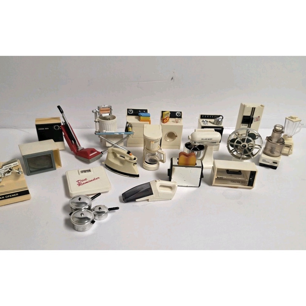 VTG 90s ACME Mini Appliance Fridge Magnet Huge Lot Toaster Blender Vacuum 21 Pc